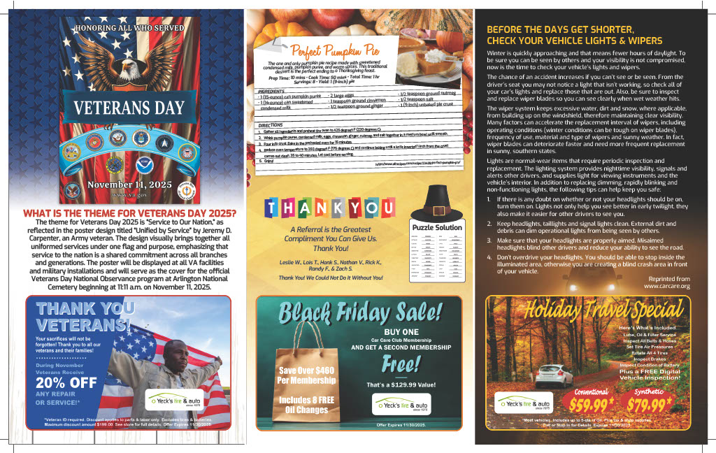 Monthly Newsletter Page 3 | Yeck's Tire & Auto