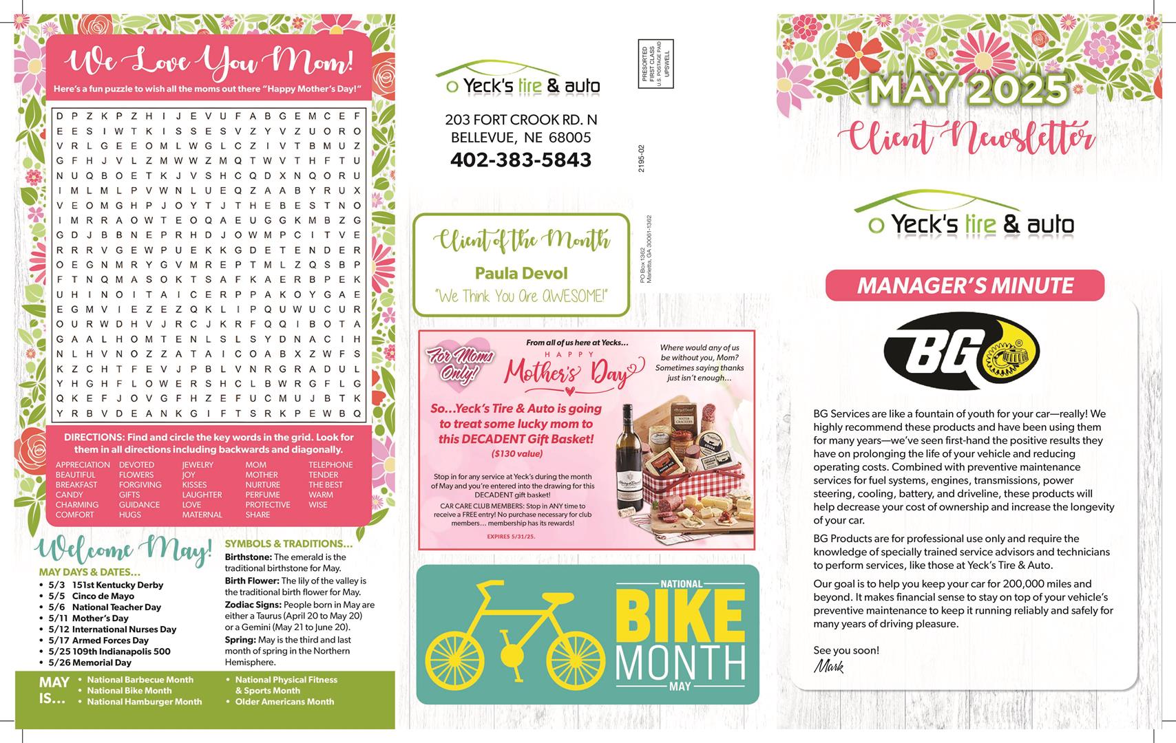 Monthly Newsletter Page 2 | Yeck's Tire & Auto